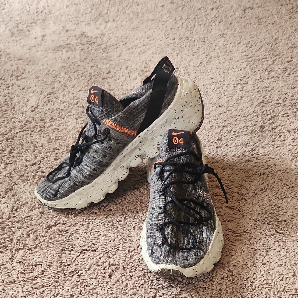 Nike Sneakers with Gray and Orange Accents